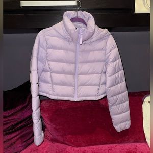 Zara Cropped Lilac Puffer Jacket